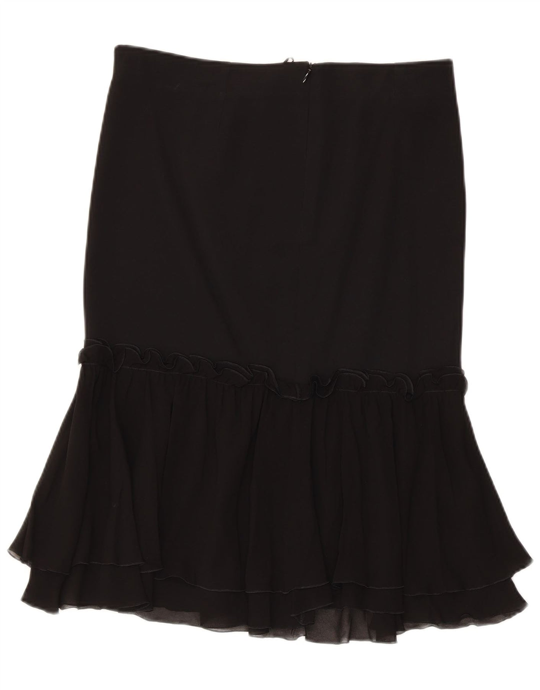 Iceberg Damen Rüschenrock IT 44 Medium W32 Schwarze Seide