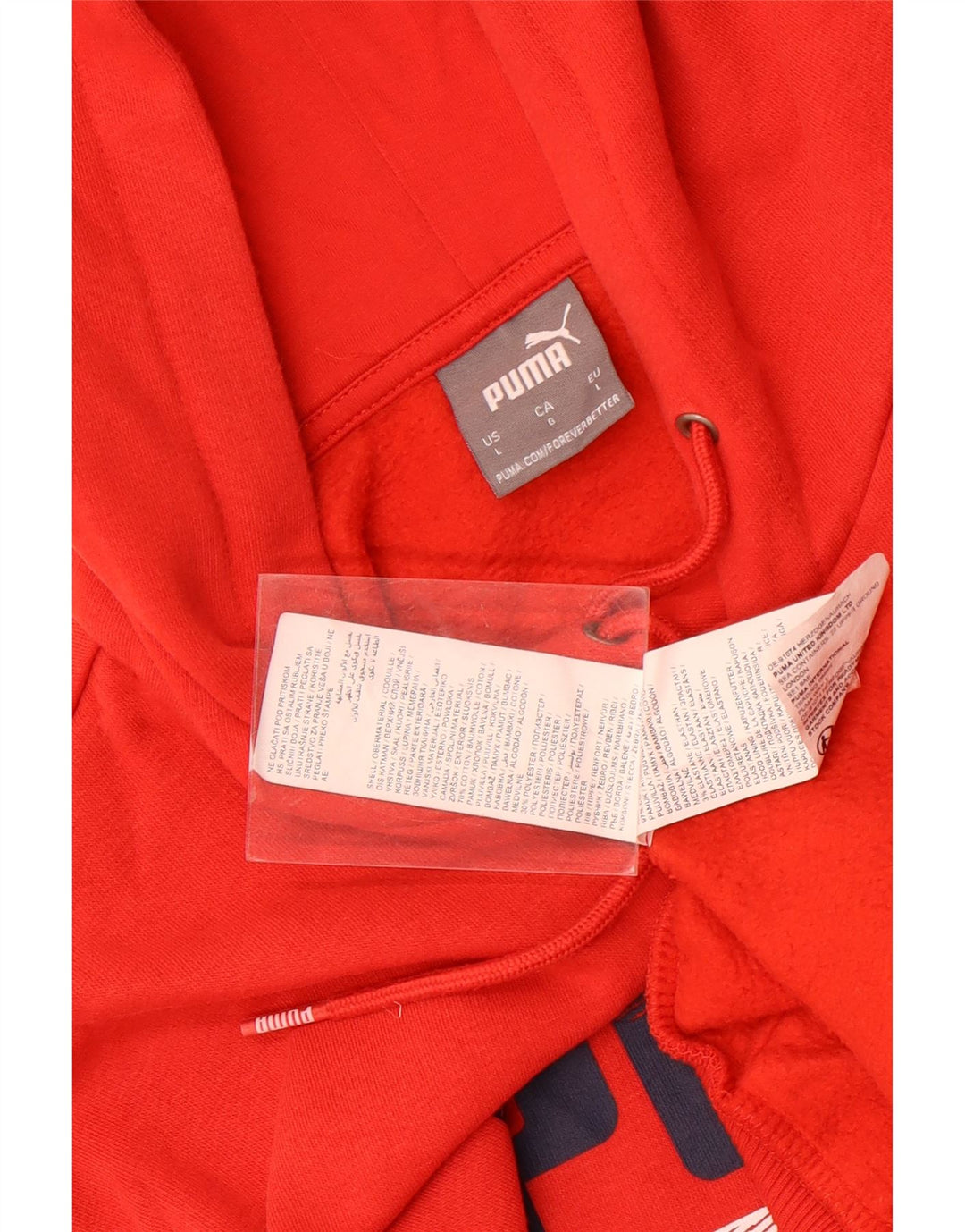 Puma Herren Graphic Hoodie Pullover Große rote Baumwolle
