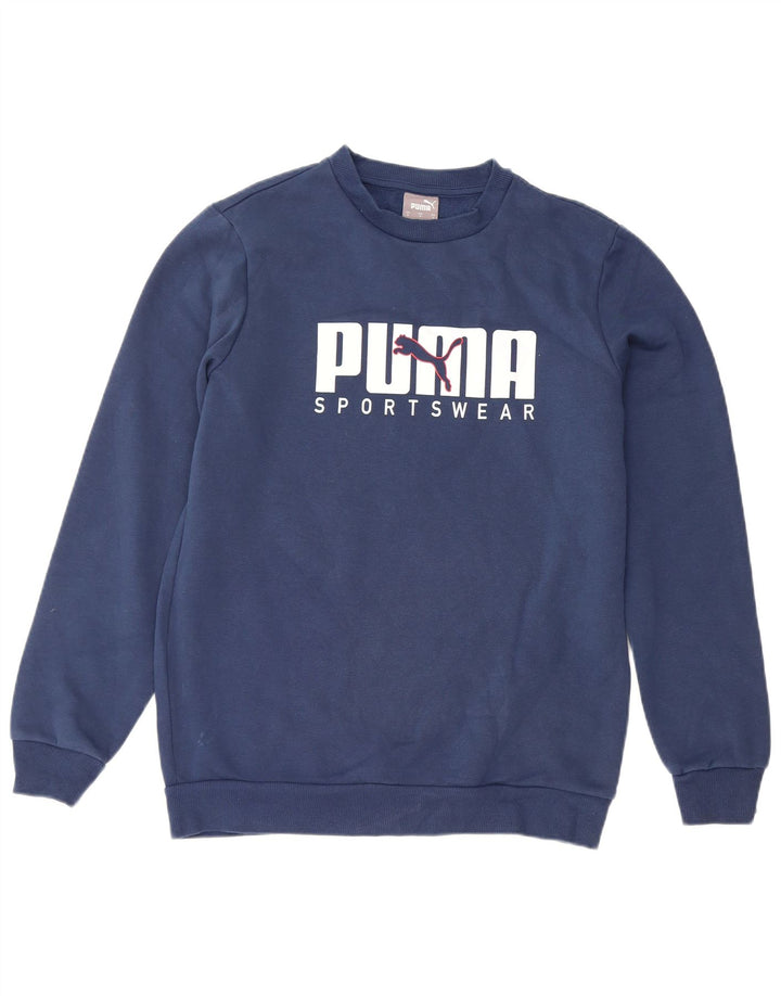 Puma Herren Grafik-Sweatshirt-Pullover, klein, marineblau, Baumwolle