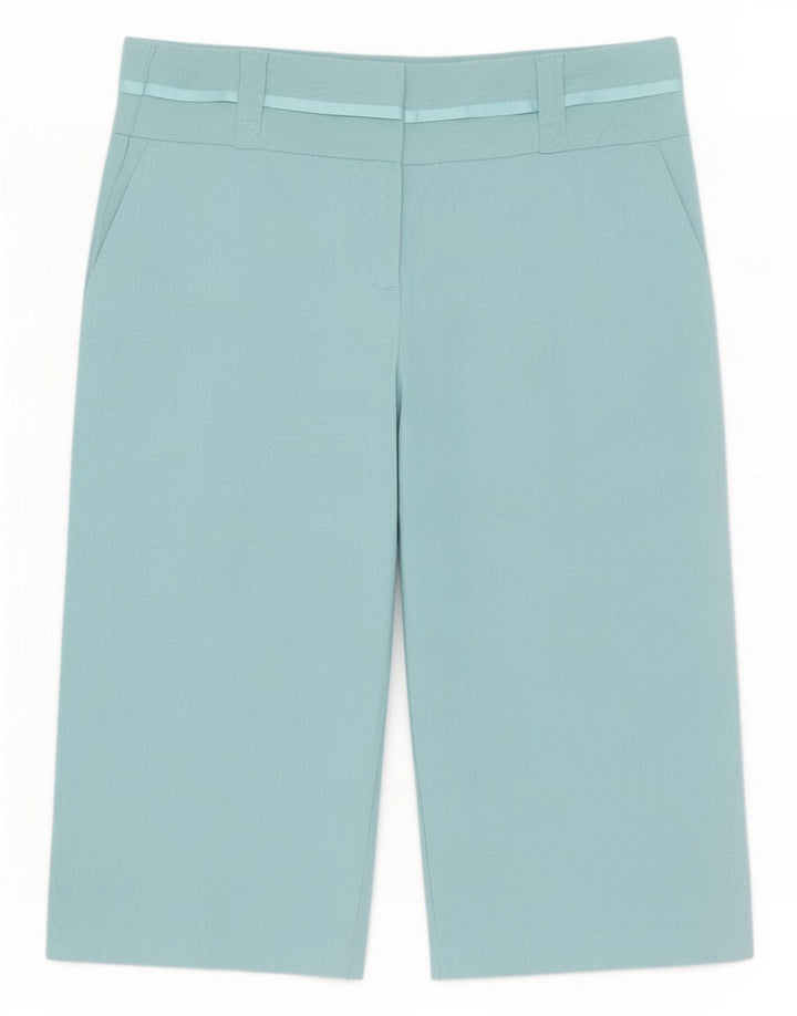 Marks & Spencer Damen Bermudashorts UK 12 Medium W30 Blaues Leinen
