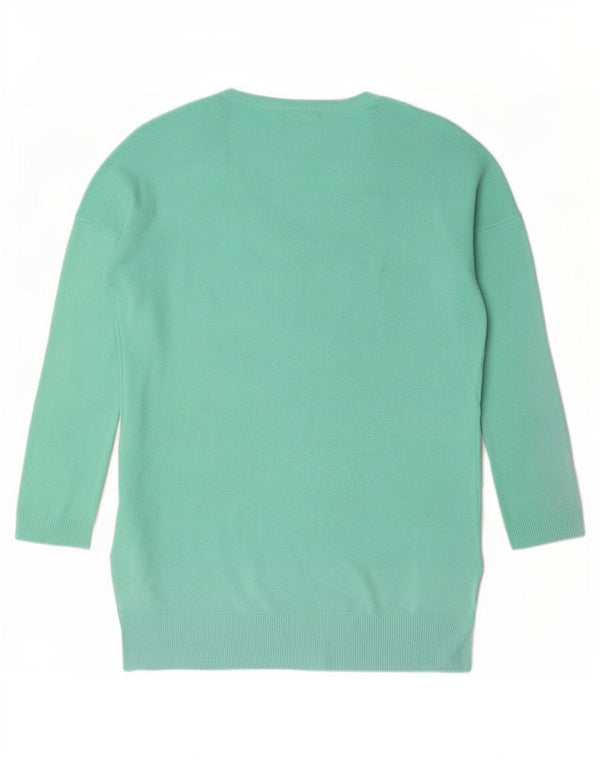 Marks & Spencer Damen-Pullover in Übergröße mit V-Ausschnitt, Gr. 10, Größe S, Grün