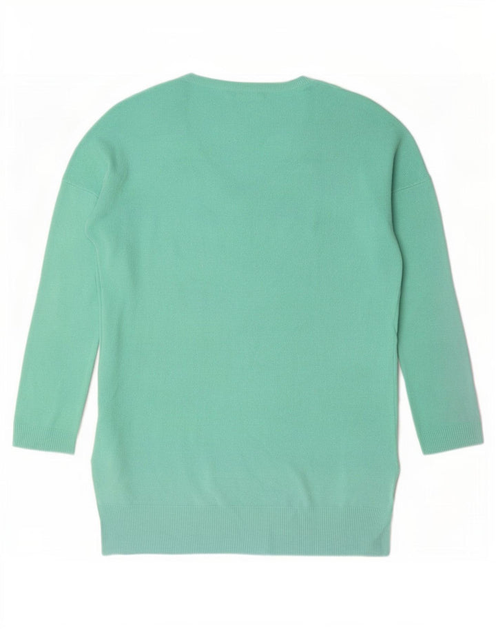 Marks & Spencer Damen-Pullover in Übergröße mit V-Ausschnitt, Gr. 10, Größe S, Grün