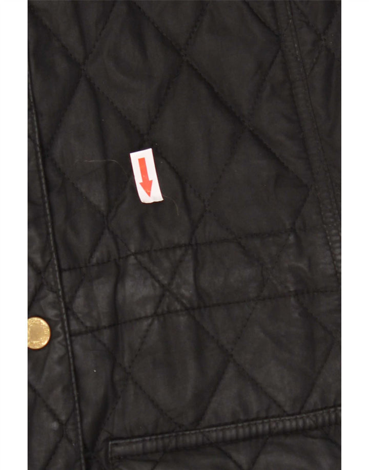 Barbour Damen Parka mit Kapuze, gesteppt, Gr. 12, mittelschwarz
