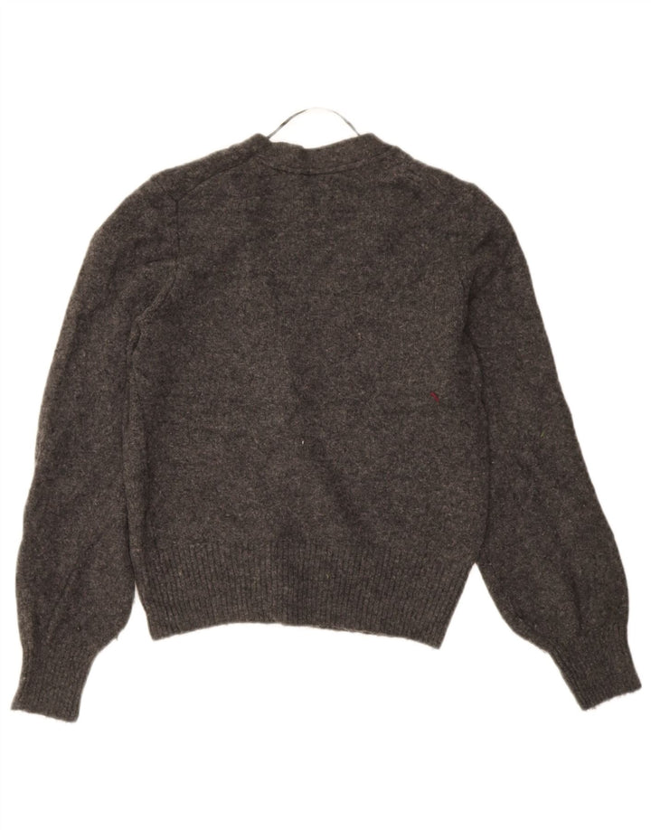 John Lewis Damen-Cardigan-Pullover UK 10 Small Grau gefleckte Wolle