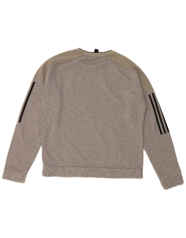 Adidas Herren Sweatshirt Pullover Small Grau Colourblock Baumwolle