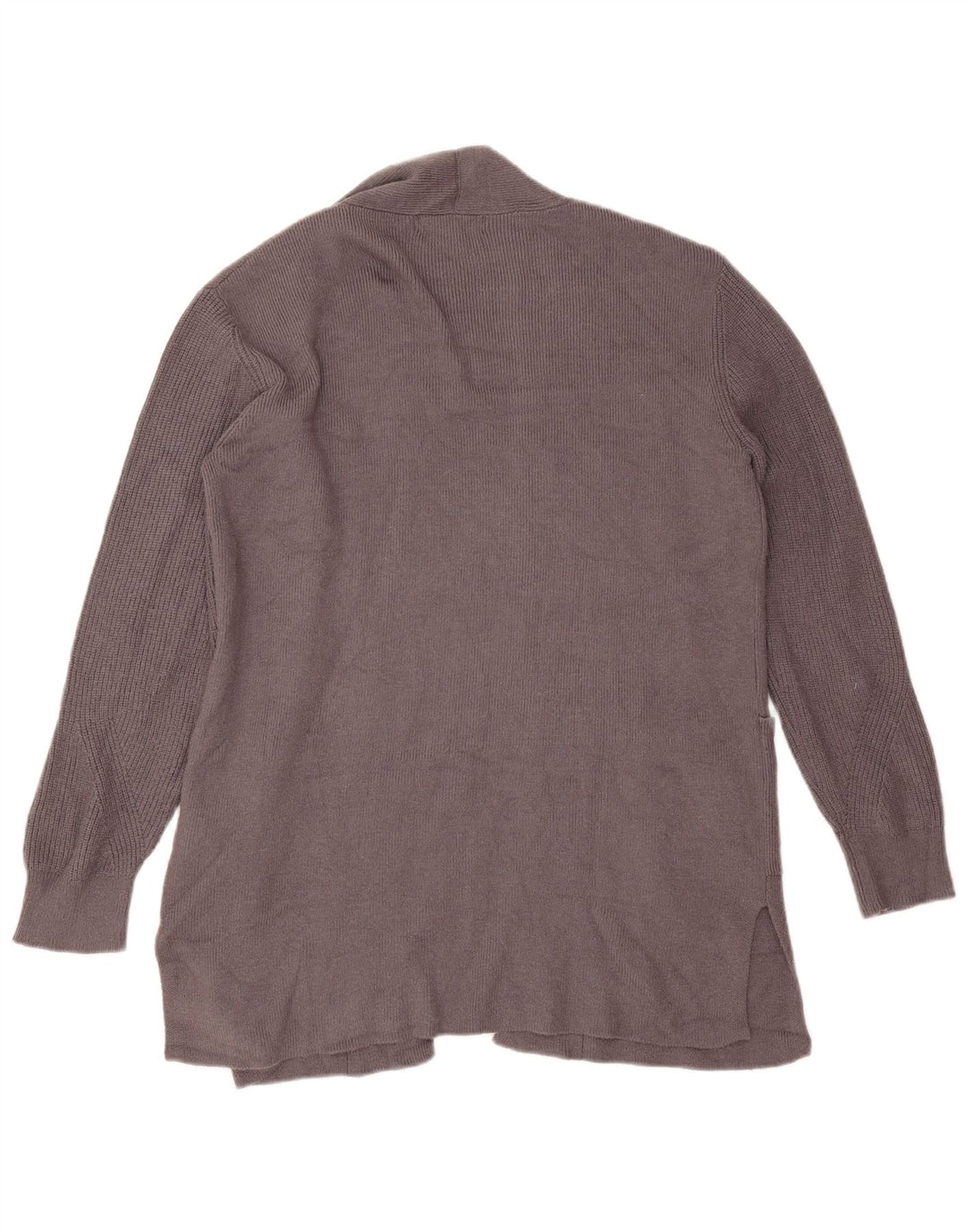 Marks & Spencer Damen Longline Open Cardigan Pullover UK 12 Mittelgrau