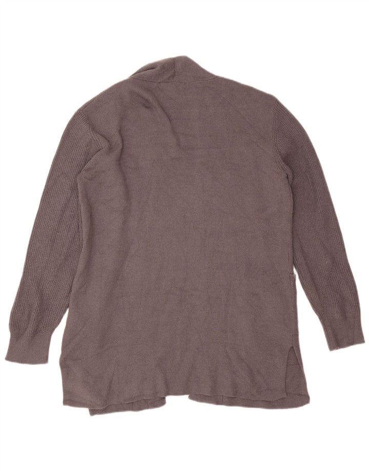 Marks & Spencer Damen Longline Open Cardigan Pullover UK 12 Mittelgrau
