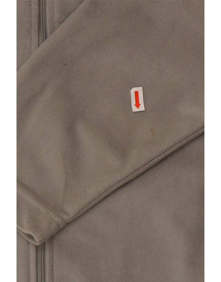 Kappa Herren-Trainingsanzugoberteil aus mittelgrauem Colourblock-Polyester