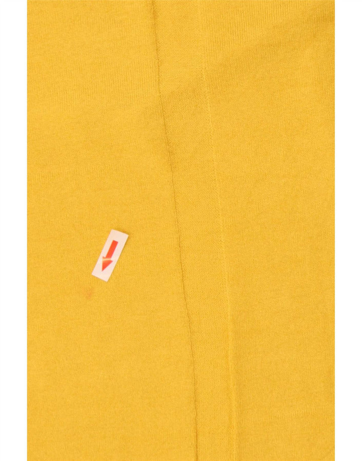 Jigsaw Damen Top Langarm UK 10 Small Gelb Polyamid