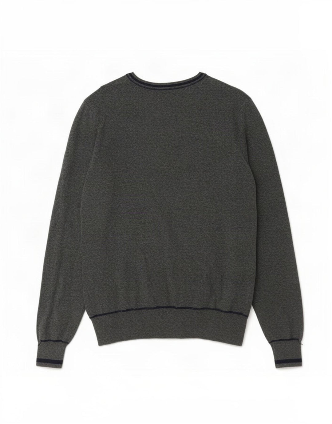 Zara Herren-Pullover mit grafischem V-Ausschnitt, Mittelgrau