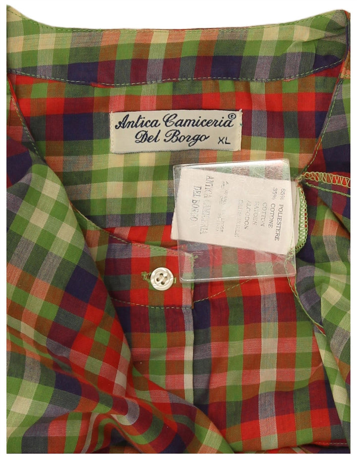 Antica Camiceria Damen Pullover-Hemd UK 18 XL Mehrfarbig kariert