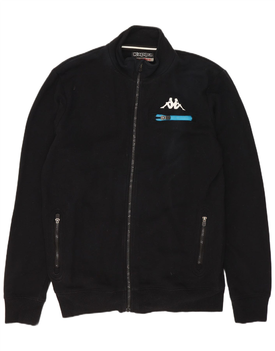 Kappa Herren Trainingsanzug Top Jacke XL Schwarz Baumwolle