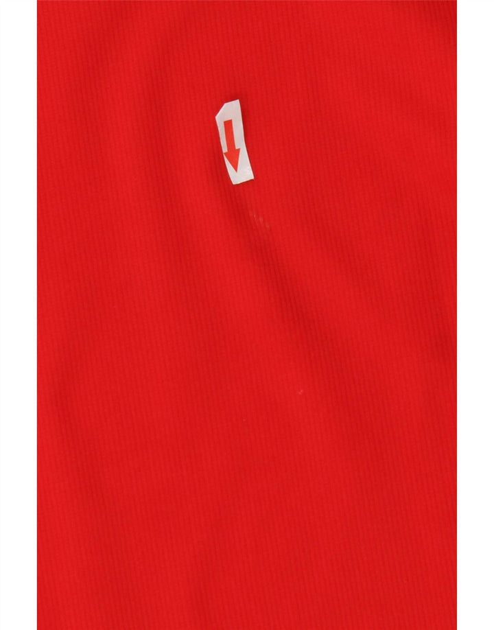 Hummel Herren-Poloshirt mit Grafik, 2XL, rotes Farbblock-Polyester