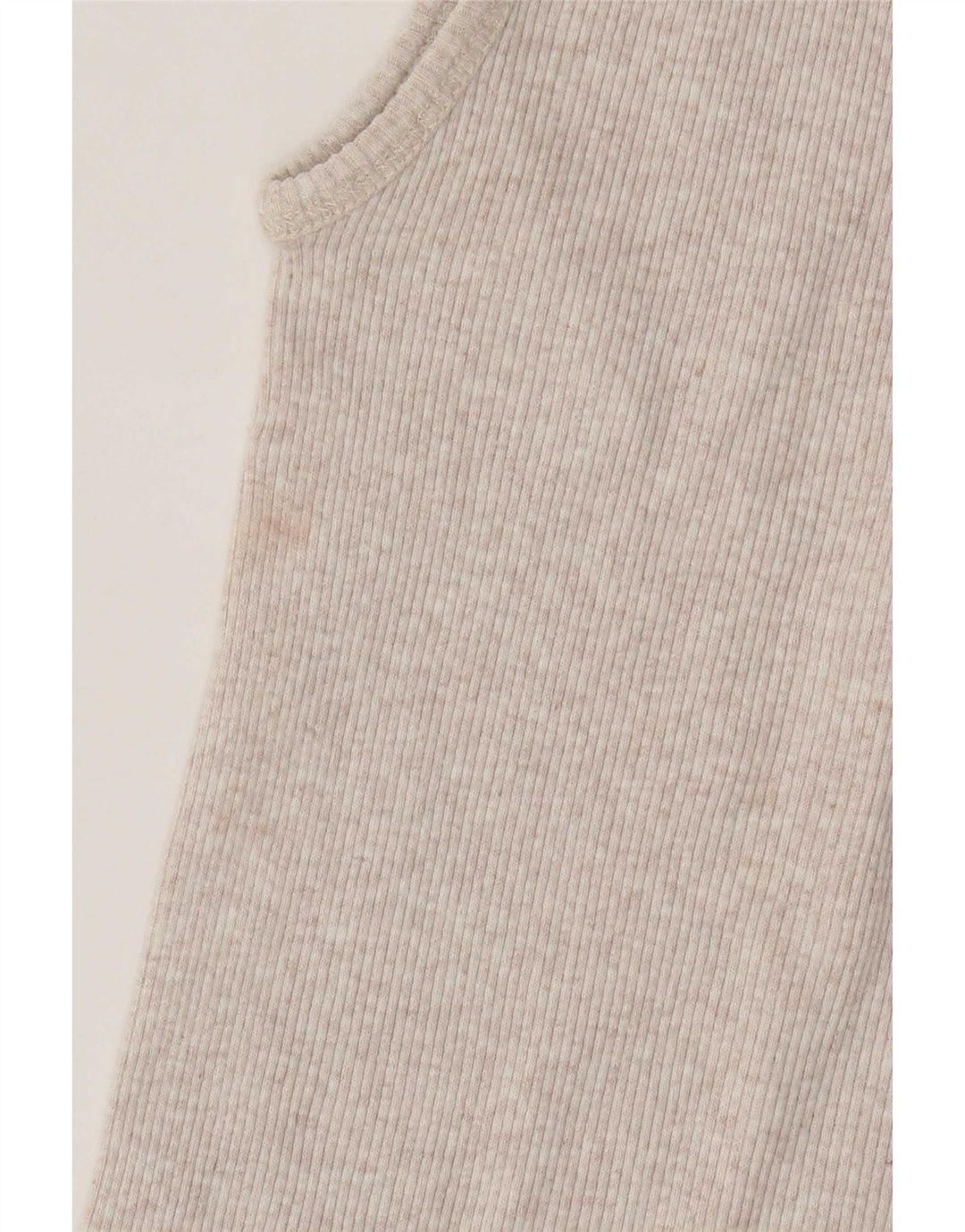 Levi's Damen-Trägershirt UK 14 Large Beige gesprenkelte Baumwolle
