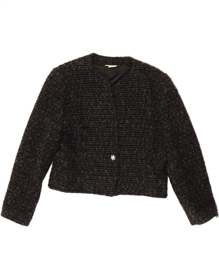STANNER Womens Munchen 1 Button Blazer Jacket IT 44 Medium Black Striped Vintage Stanner and Second-Hand Stanner from Messina Hembry 