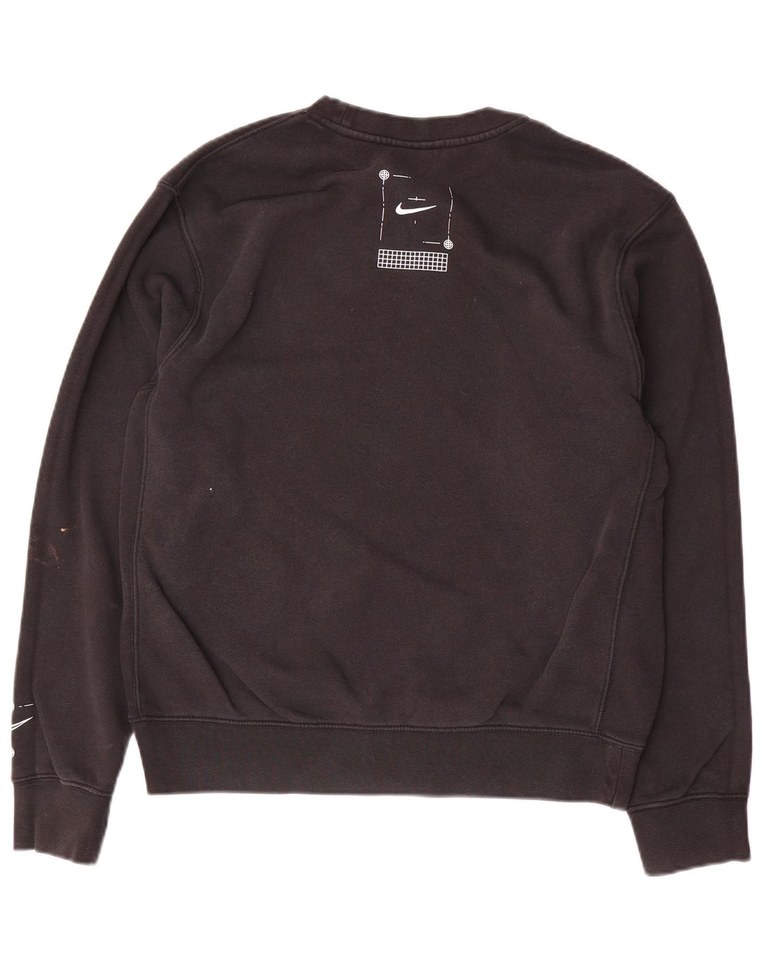 NIKE Herren-Sweatshirt mit lockerer Passform, Größe S, Schwarz, Baumwolle