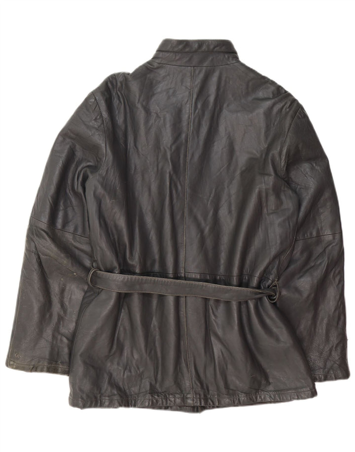 Vintage Herren Lederjacke IT 50 Großes schwarzes Leder