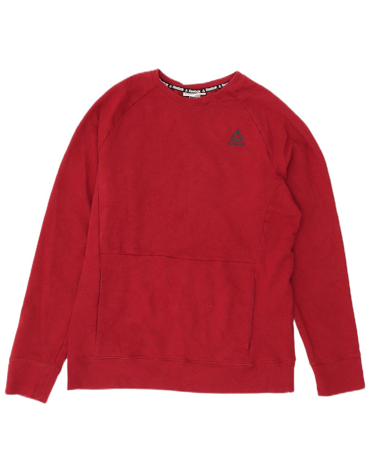 Reebok Herren Sweatshirt Pullover mittelrote Baumwolle