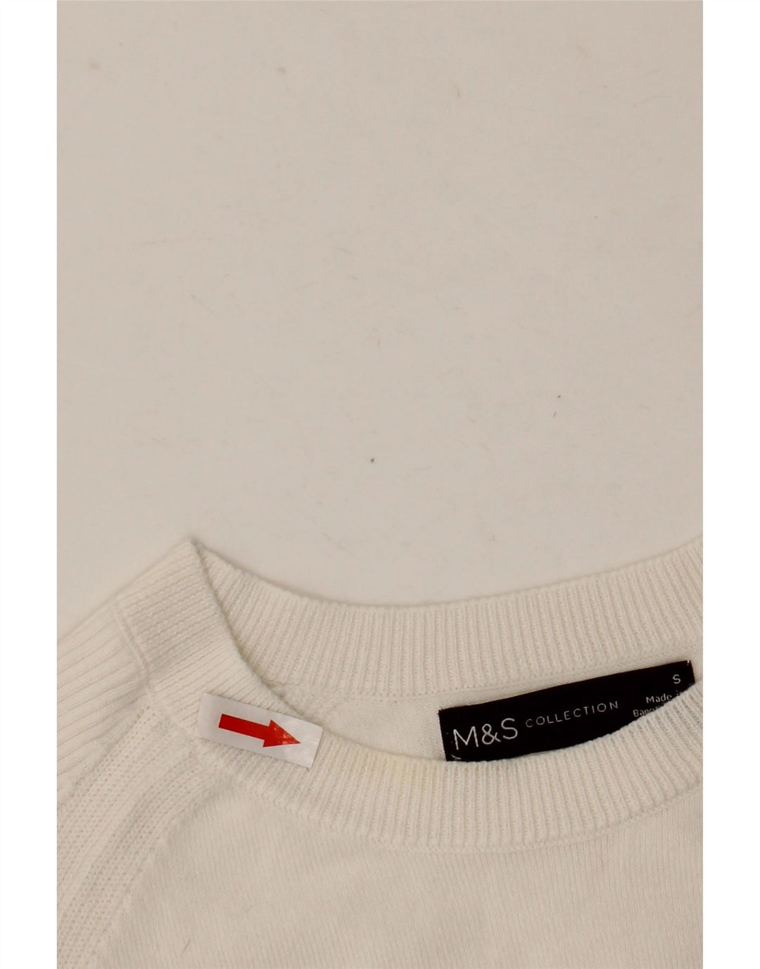 Marks & Spencer Damen-Pullover mit U-Boot-Ausschnitt, Gr. 10, Größe S, Weiß
