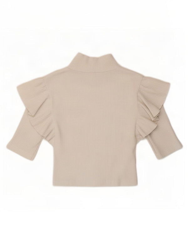 Zara Damen Crop Top UK 8 Small Weiß