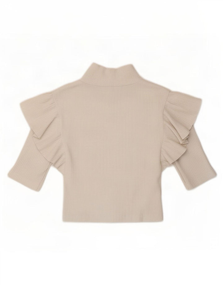 Zara Damen Crop Top UK 8 Small Weiß