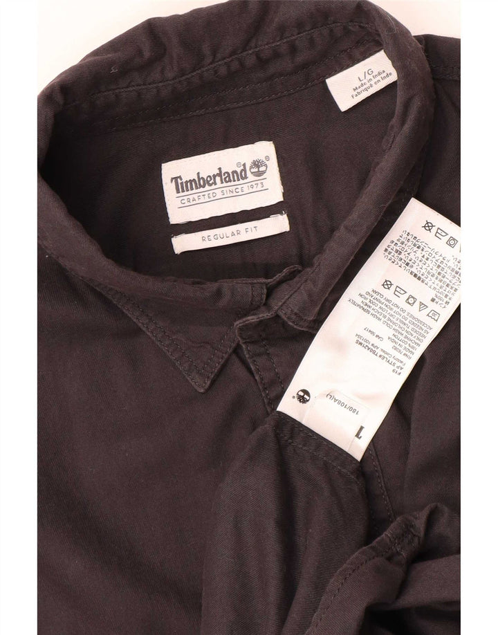 Timberland Herren-Hemd mit normaler Passform, große graue Baumwolle