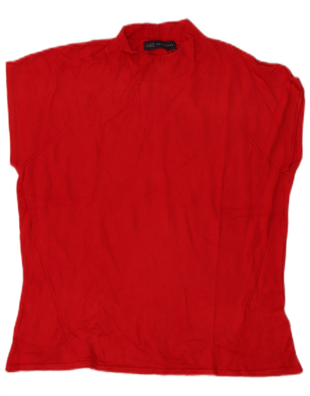 Marks & Spencer Damen Weste Tank Top UK 14 Große rote Viskose