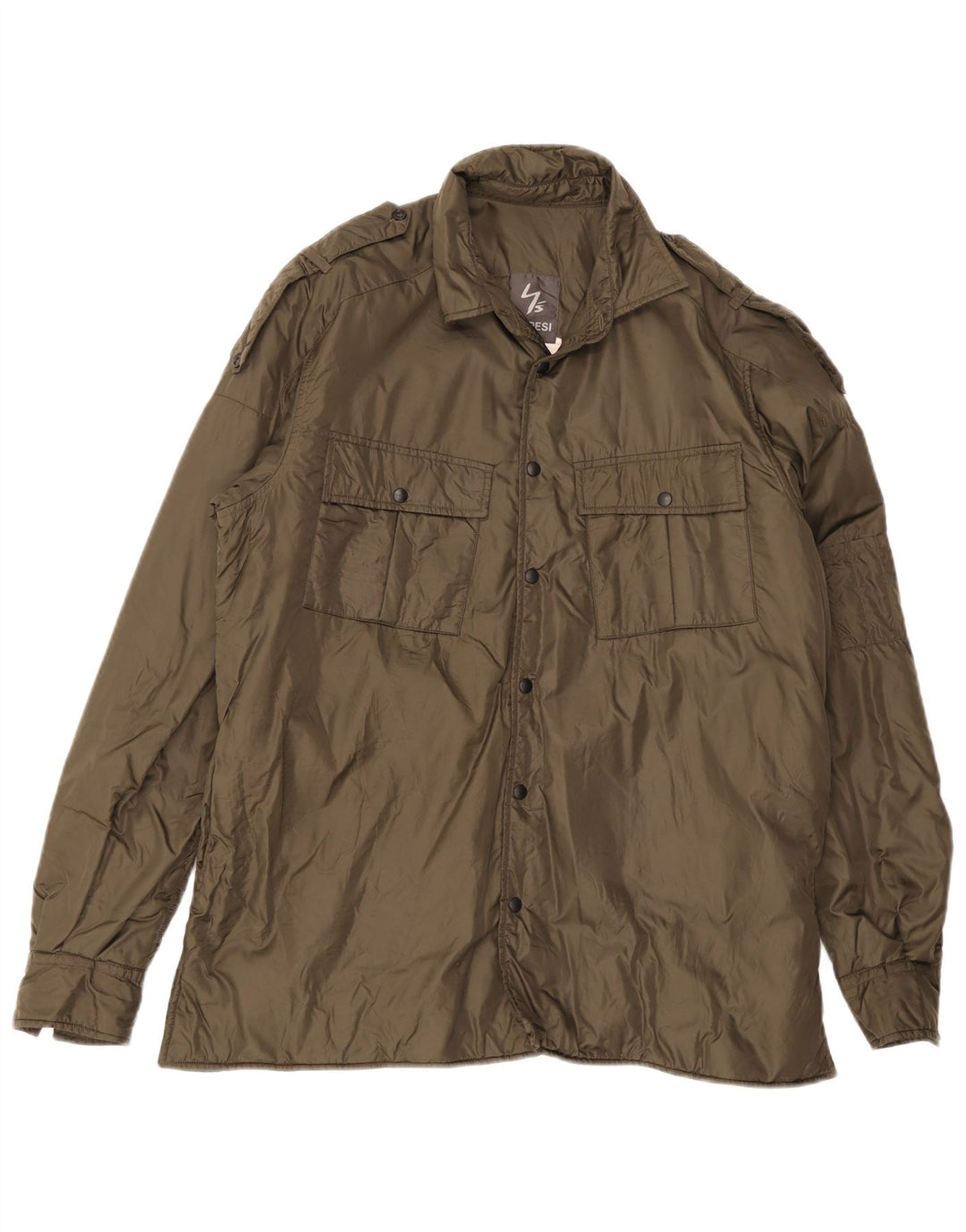 Aspesi Herren Militärjacke UK 38 Medium Khaki Nylon