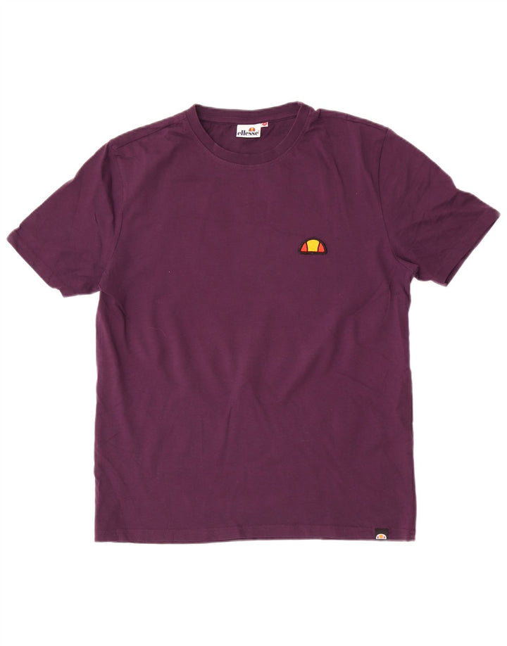 Ellesse Herren-T-Shirt-Oberteil aus mittelvioletter Baumwolle