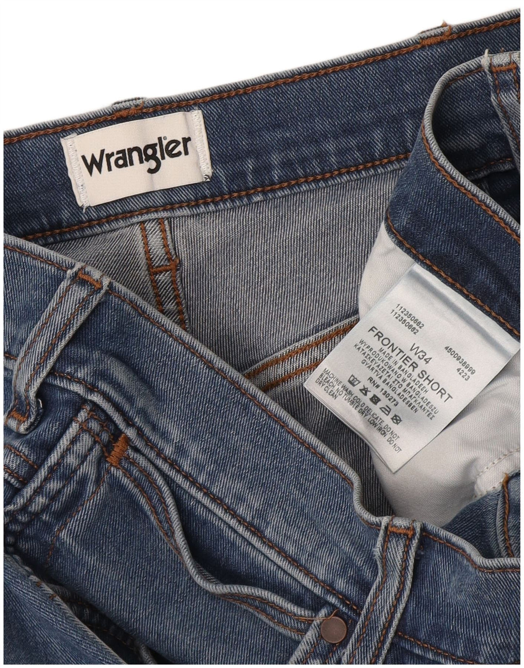 Wrangler Herren-Jeansshorts W34, große blaue Baumwolle