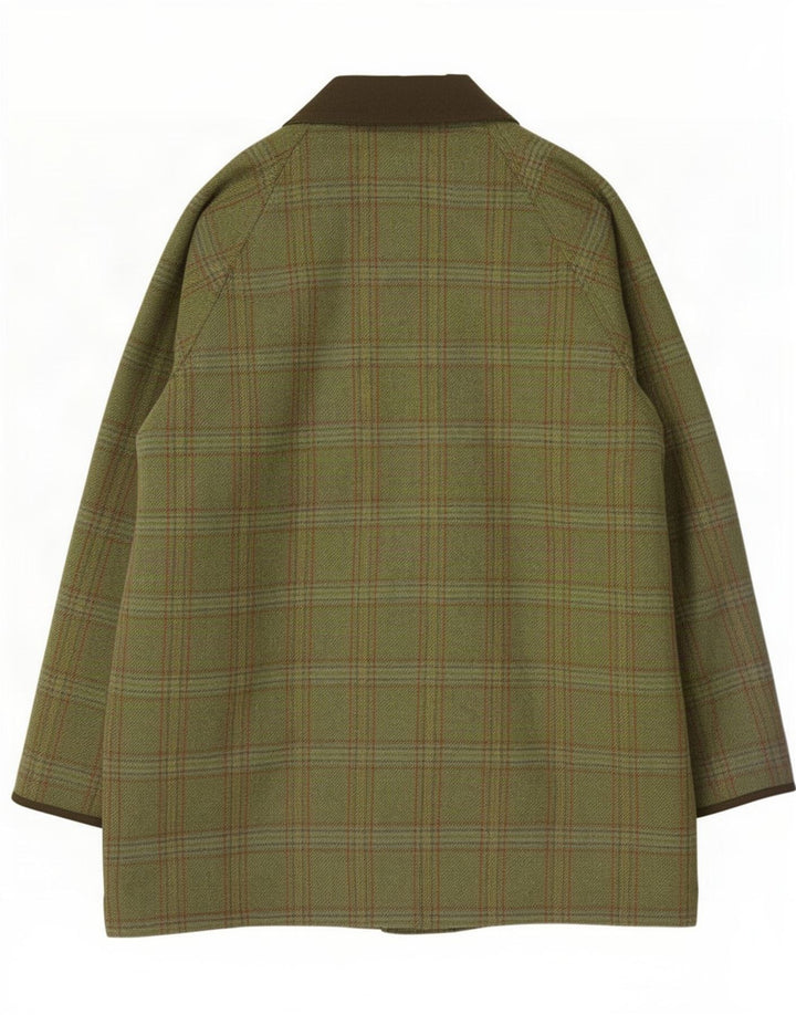 Chrysalis Herren-Utility-Jacke UK 44 2XL Khaki karierte Wolle