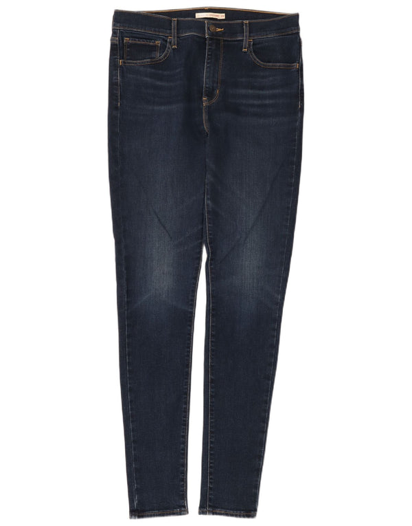 Levi's Damen 720 High Rise Super Skinny Jeans W29 L32 Marineblau Baumwolle