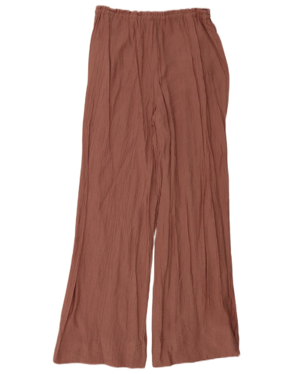 Zara Damen Hose mit weitem Bein XS W24 L30 Rosa Viskose