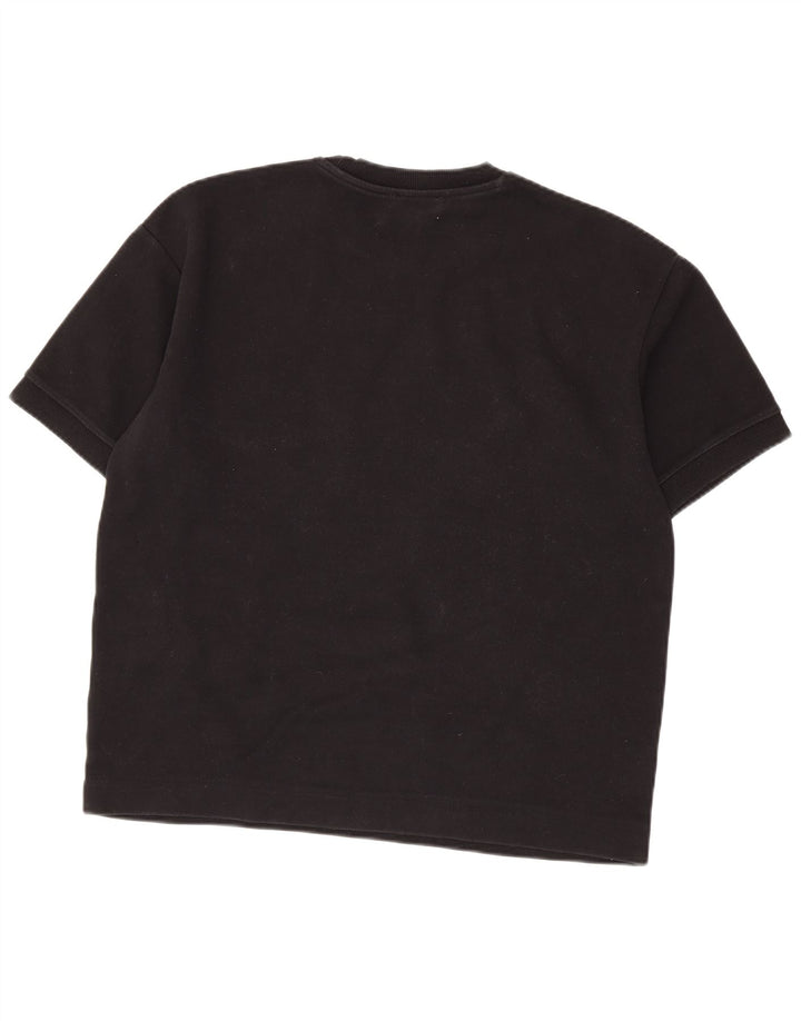 Zara Herren T-Shirt Top Large Schwarz Baumwolle