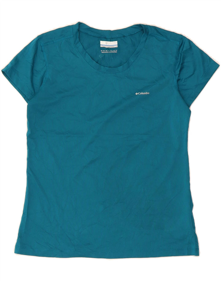 COLUMBIA Womens Omni-Wick T-Shirt Top UK 10 Small Blue Polyester Vintage Columbia and Second-Hand Columbia from Messina Hembry 