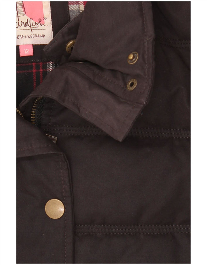 Weird Fish Damen Wattierte Jacke UK 12 Medium Schwarz Polyester