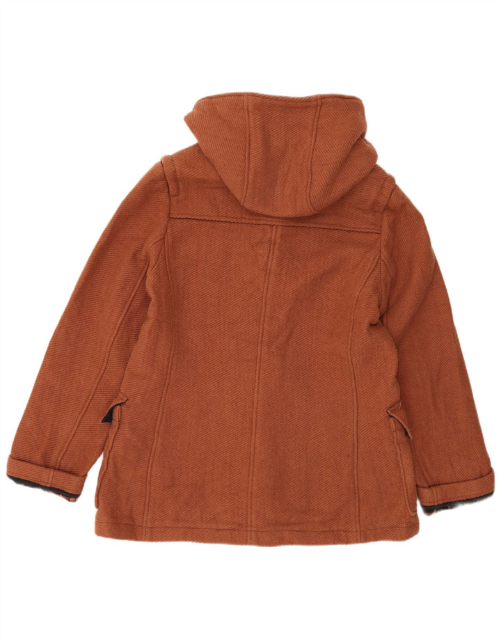 MANGUUN Damen-Dufflecoat mit Kapuze, EU 42, groß, braun, Polyester