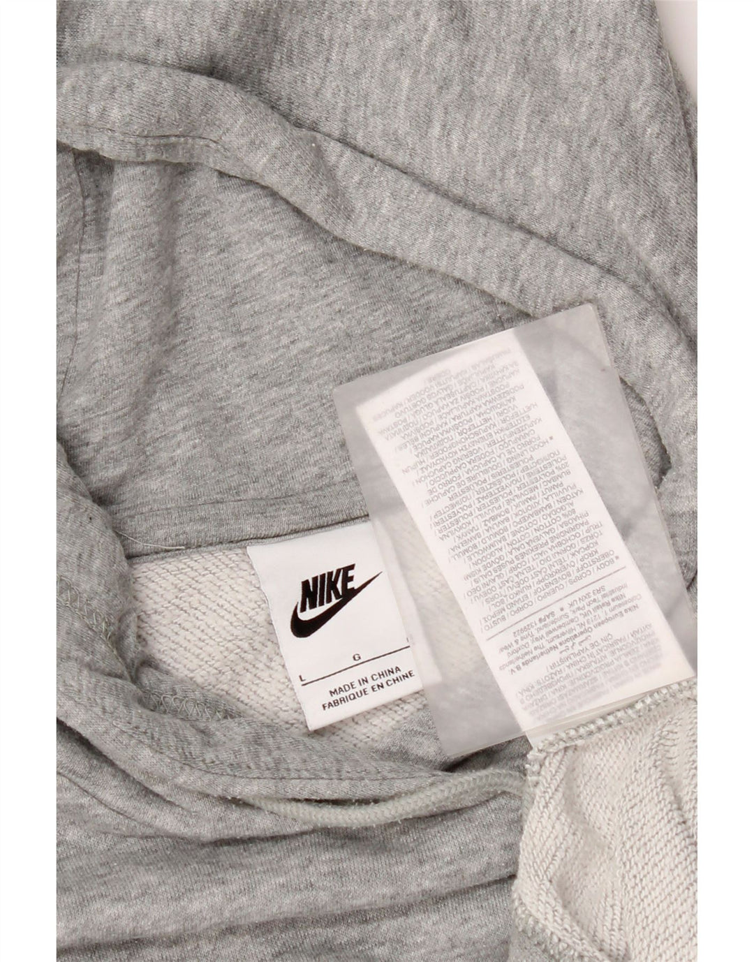 Nike Herren-Kapuzenpullover, groß, grau gefleckte Baumwolle