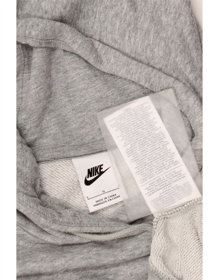 Nike Herren-Kapuzenpullover, groß, grau gefleckte Baumwolle