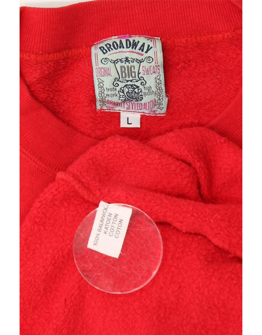 Broadway Herren-Sweatshirt-Pullover, große rote Baumwolle