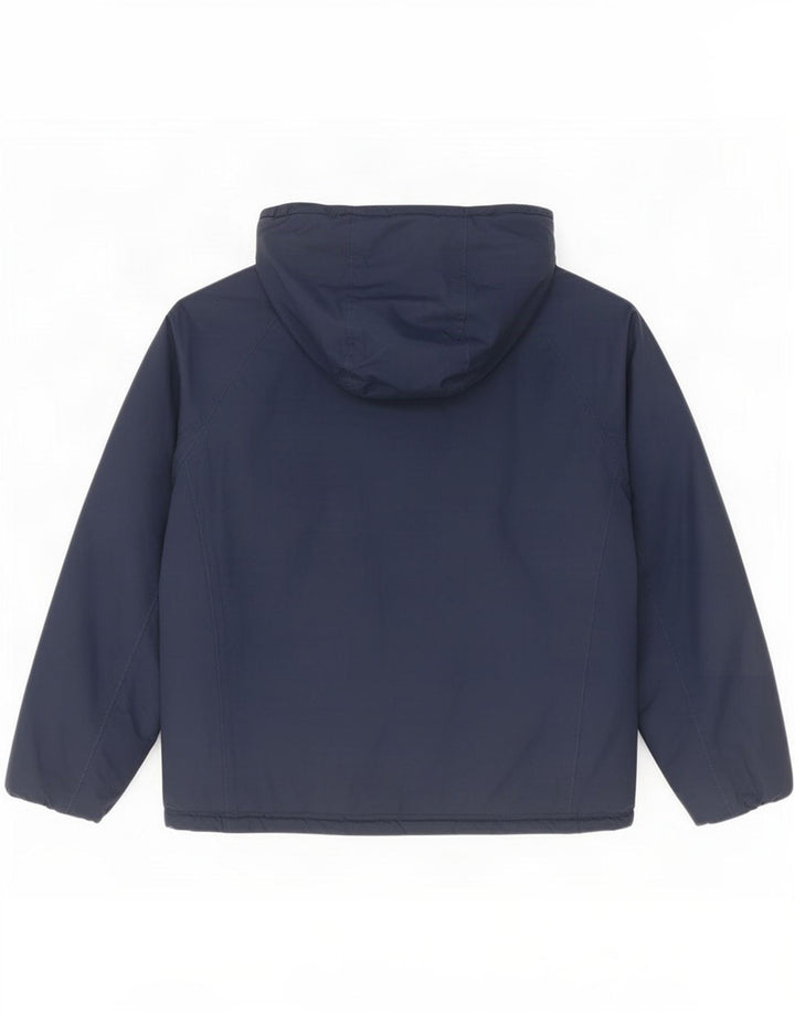 K-Way Wendejacke mit Kapuze für Jungen, 9–10 Jahre, marineblaues Polyamid