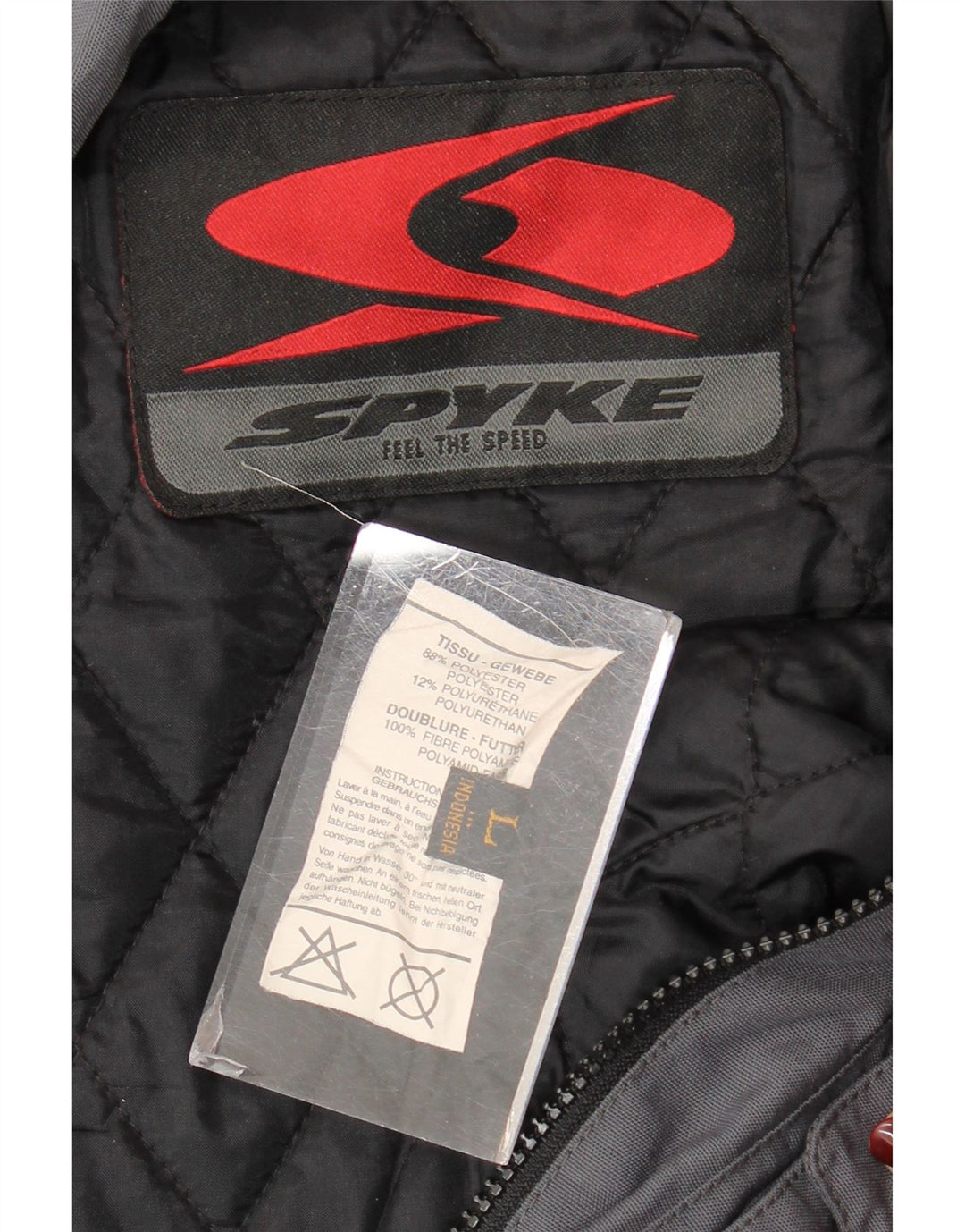 Spyke Herren Racer Jacke UK 40 Large Grau Polyester