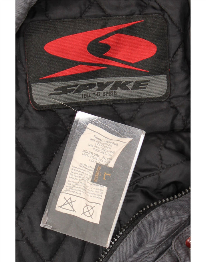 Spyke Herren Racer Jacke UK 40 Large Grau Polyester