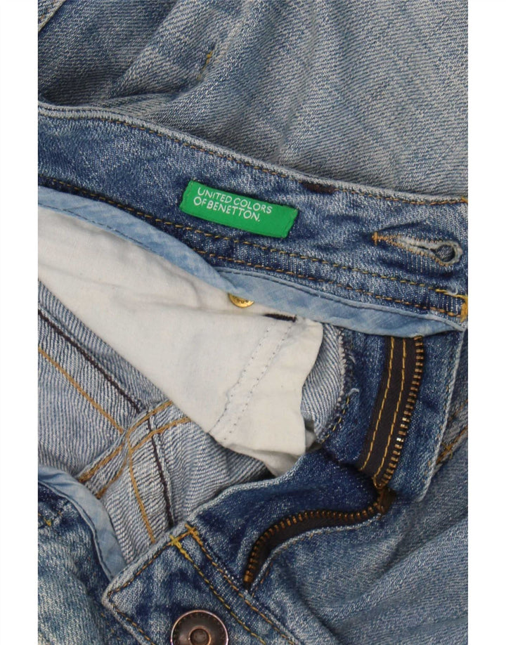 Benetton Damen Bootcut Jeans W32 L32 Blau