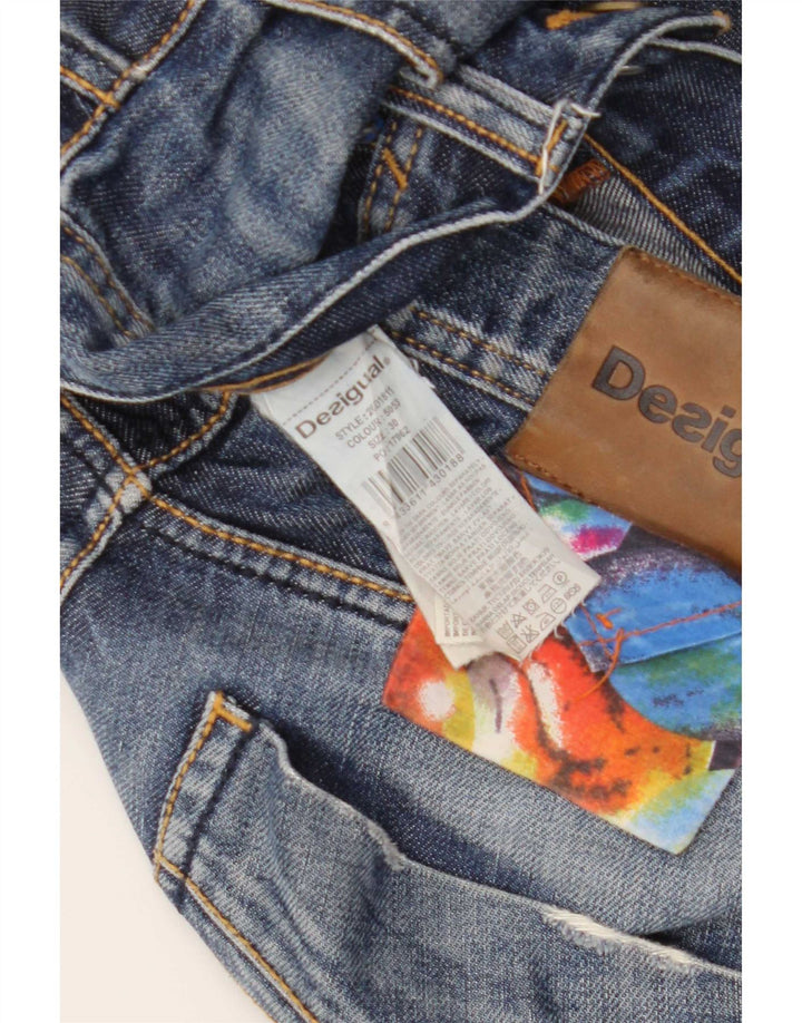Desigual Herren Straight Jeans W30 L33 Blaue Baumwolle