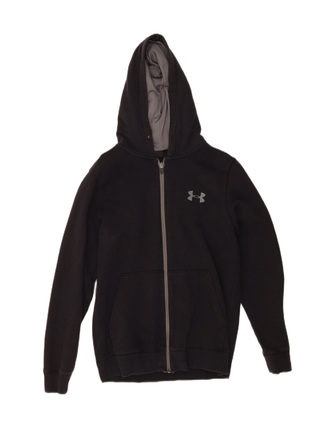 Under Armour Herren-Kapuzenpullover mit Reißverschluss, Größe S, schwarze Baumwolle