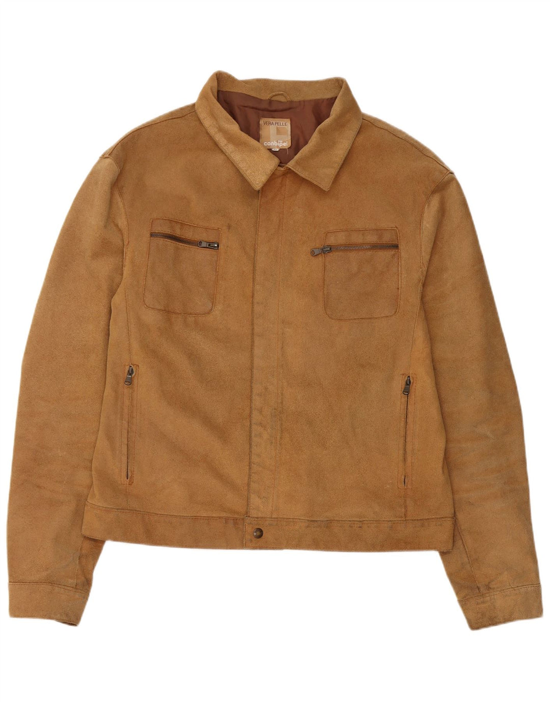 Conbipel Herren Wildlederjacke IT 56 2XL Beige Leder