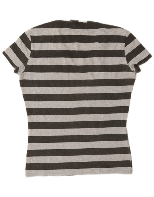 Calvin Klein Jeans Damen T-Shirt Top UK 18 XL Grau gestreift