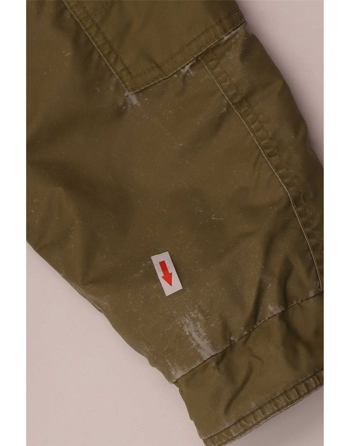 Diesel Jungen-Bomberjacke mit grafischer Kapuze, 13–14 Jahre, XL, Khaki, Polyamid