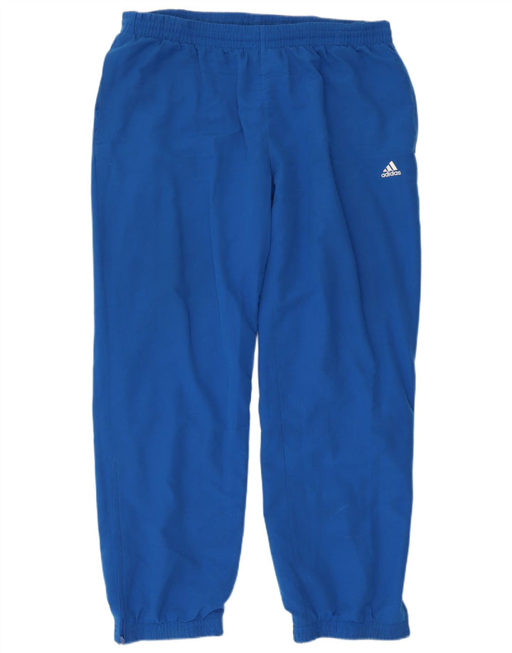 ADIDAS Mens Climalite Tracksuit Trousers Joggers Large  Blue Polyester